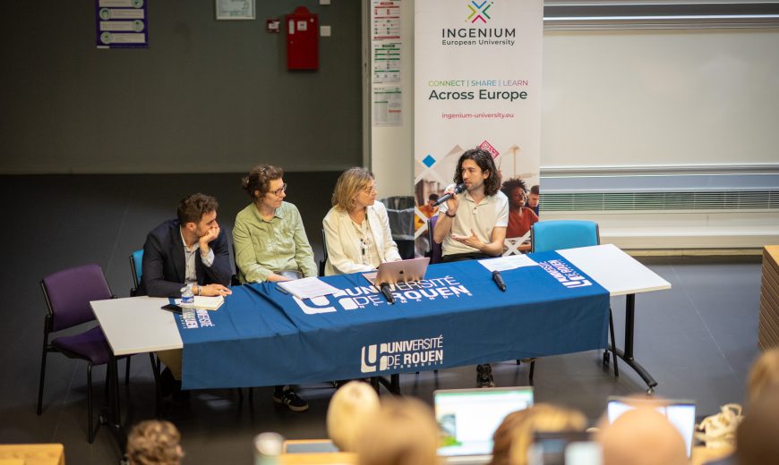 Table ronde réunissant les représentants d'INGENIUM, de YUFE, d'UNA Europa et EUNICoast